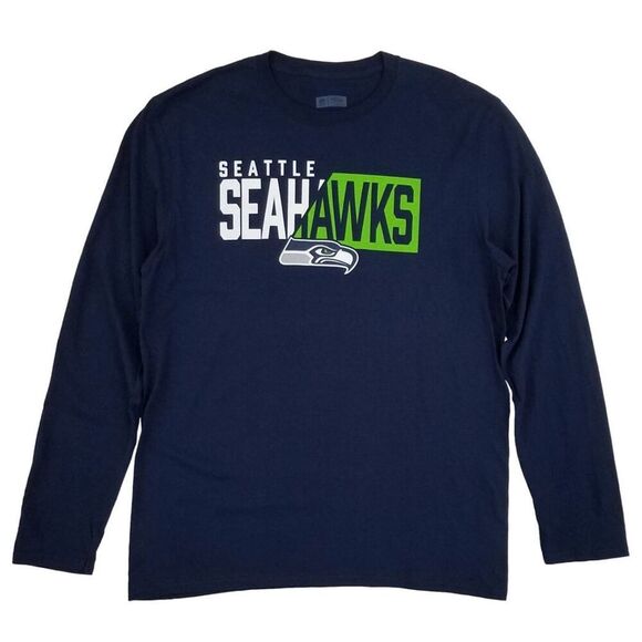 NFL Other - NFL Team Apparel Blue and Green Seattle Seahawks Long Sleeve T-shirt Size XL